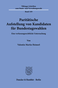 Paritätische Aufstellung von Kandidaten für Bundestagswahlen