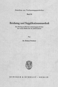 Reichstag und Supplikationsausschuß
