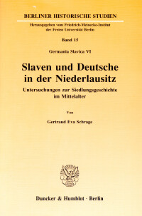 Slaven und Deutsche in der Niederlausitz