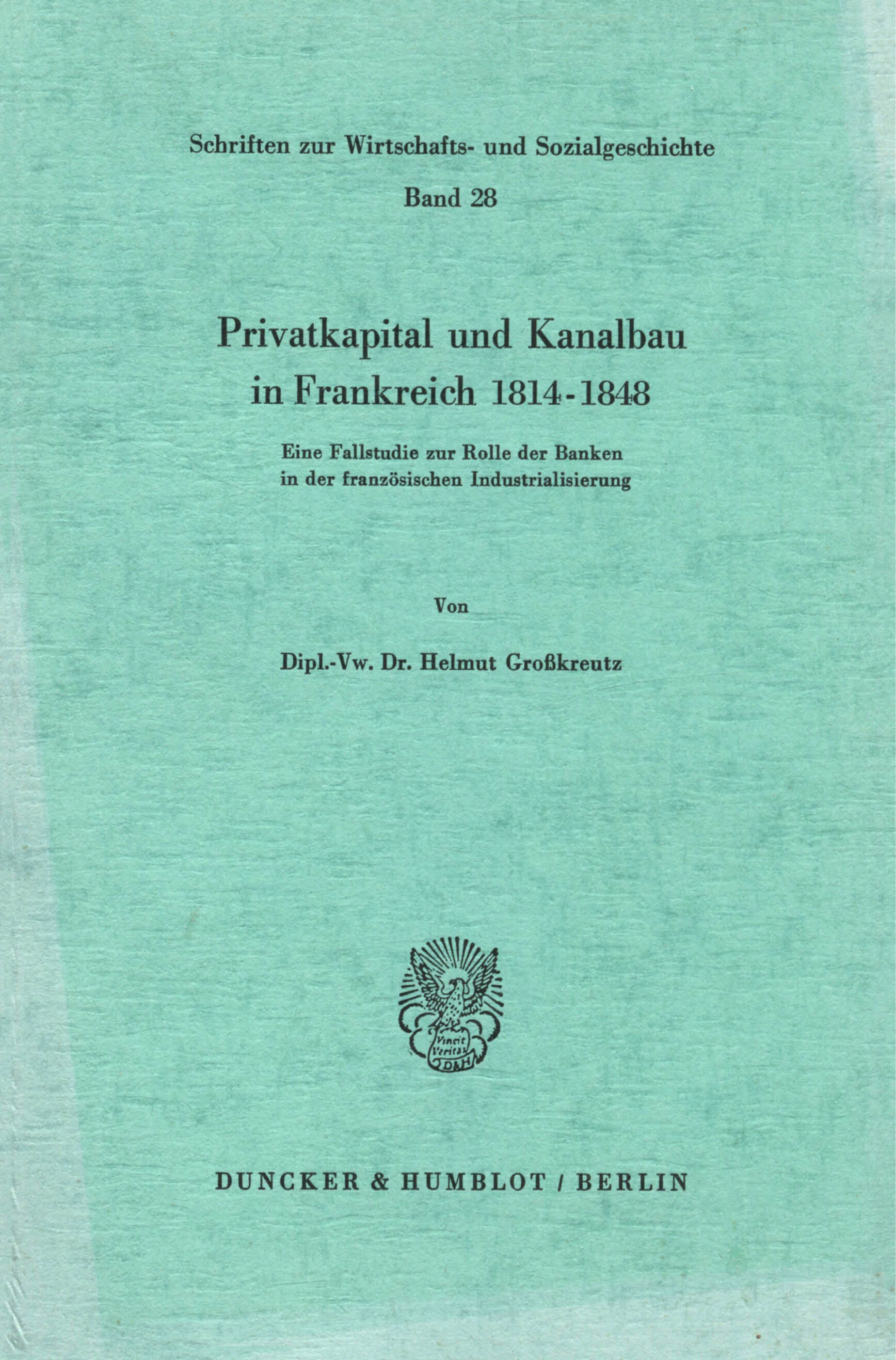 Privatkapital und Kanalbau in Frankreich 1814–1848