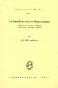 Die Demokratie als Gesellschaftssystem