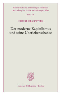 Der moderne Kapitalismus und seine Überlebenschance