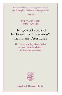 Der »Zweckverband funktioneller Integration« nach Hans Peter Ipsen