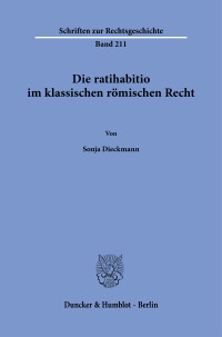 Die ratihabitio im klassischen römischen Recht