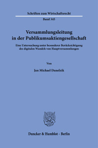 Versammlungsleitung in der Publikumsaktiengesellschaft