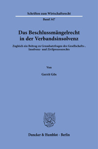 Das Beschlussmängelrecht in der Verbandsinsolvenz