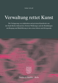 Verwaltung rettet Kunst