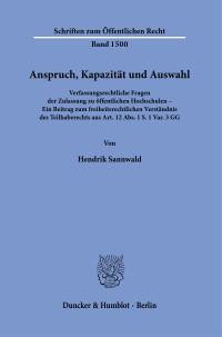 Anspruch, Kapazität und Auswahl