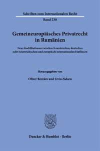 Gemeineuropäisches Privatrecht in Rumänien