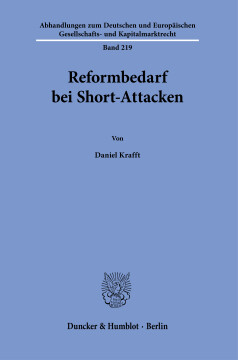 Reformbedarf bei Short-Attacken Reformbedarf bei Short-Attacken