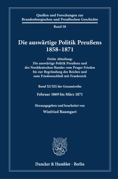 Die auswärtige Politik Preußens 1858–1871