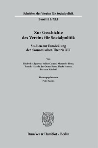 Zur Geschichte des Vereins für Socialpolitik