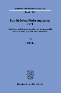 Das Städtebauförderungsgesetz 1971