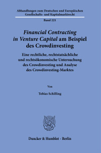 ›Financial Contracting in Venture Capital‹ am Beispiel des Crowdinvesting