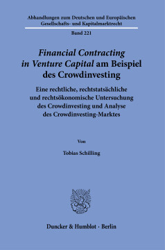 ›Financial Contracting in Venture Capital‹ am Beispiel des Crowdinvesting