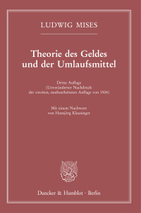 Theorie des Geldes und der Umlaufsmittel