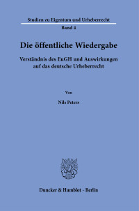 Die öffentliche Wiedergabe