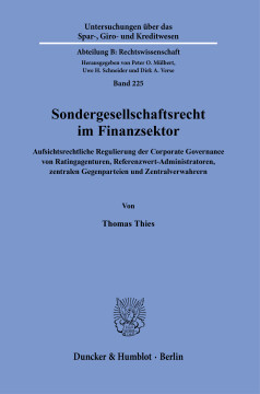 Sondergesellschaftsrecht im Finanzsektor