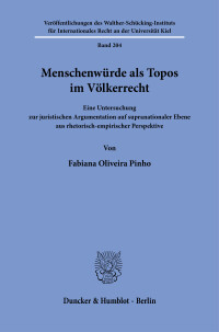 Menschenwürde als Topos im Völkerrecht