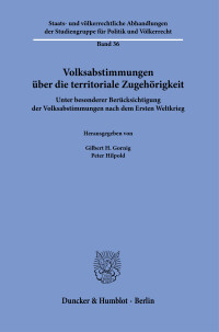 Volksabstimmungen über die territoriale Zugehörigkeit