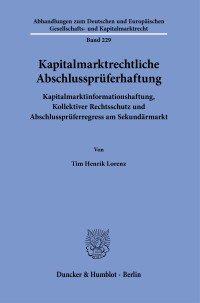 Kapitalmarktrechtliche Abschlussprüferhaftung