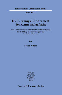 Die Beratung als Instrument der Kommunalaufsicht