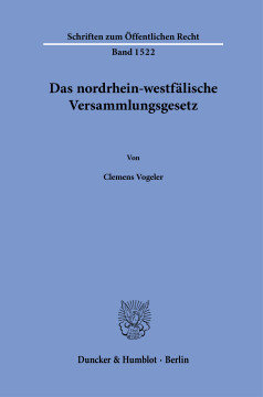 Das nordrhein-westfälische Versammlungsgesetz