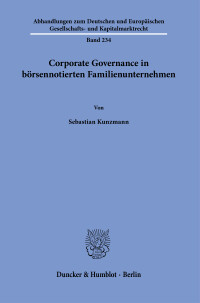 Corporate Governance in börsennotierten Familienunternehmen