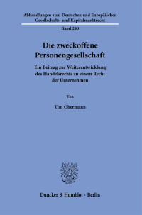 Die zweckoffene Personengesellschaft