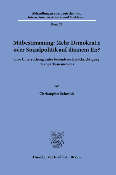 Mitbestimmung: Beitrag zu einer demokratischeren Gesellschaft oder Sozialpolitik auf dünnem Eis? Mitbestimmung: Beitrag zu einer demokratischeren Gesellschaft oder Sozialpolitik auf dünnem Eis?