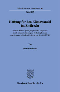 Haftung für den Klimawandel im Zivilrecht