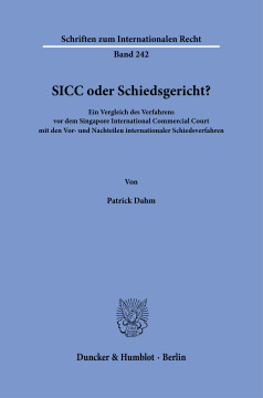 SICC oder Schiedsgericht? SICC oder Schiedsgericht?