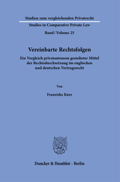 Vereinbarte Rechtsfolgen Vereinbarte Rechtsfolgen