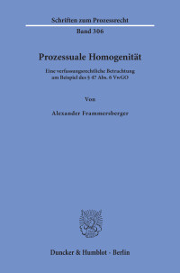 Prozessuale Homogenität