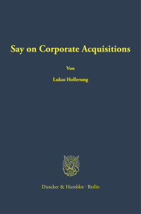 Say on Corporate Acquisitions
