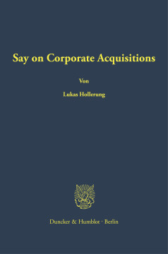 Say on Corporate Acquisitions Say on Corporate Acquisitions