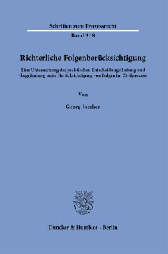 Richterliche Folgenberücksichtigung Richterliche Folgenberücksichtigung
