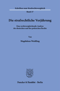 Die strafrechtliche Verjährung