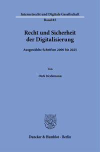 Recht und Sicherheit der Digitalisierung