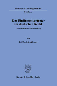 Der Einfirmenvertreter im deutschen Recht