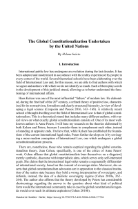 The Global Constitutionalization Undertaken by the United Nations