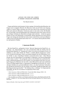 Anfang und Ende des Lebens in Robert Spaemanns Bioethik
