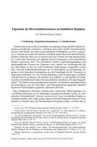 Eigentum als Herrschaftsressource in totalitären Regimen
