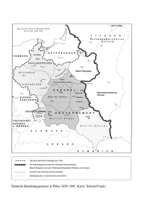 Karte: Deutsche Besatzungsgrenzen in Polen 1939–1945