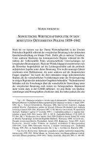 Sowjetische Wirtschaftspolitik in den besetzten Ostgebieten Polens 1939–1941