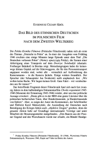 Das Bild des ethnischen Deutschen im polnischen Film nach dem Zweiten Weltkrieg