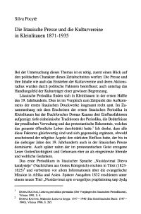 Die litauische Presse und die Kulturvereine in Kleinlitauen 1871-1935