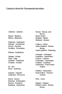 Litauisch-deutsche Ortsnamenkonkordanz