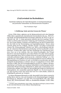 (Un)‌Gewissheit im Rechtsdiskurs