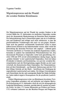 Migrationsprozesse und der Wandel der sozialen Struktur Kleinlitauens